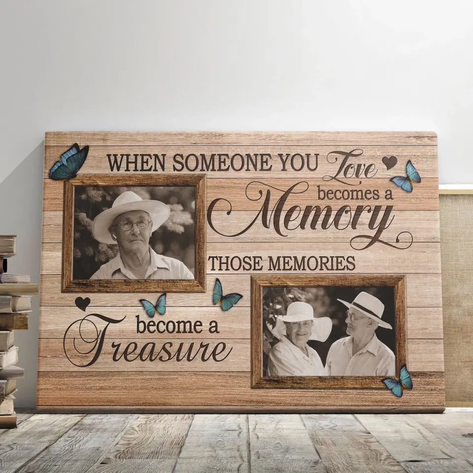 Personalized Canvas Prints, Custom Photo, Memorial Gifts, Bereavement Gifts, Remembrance Gifts, When Someone You Love Becomes A Memory Canvas