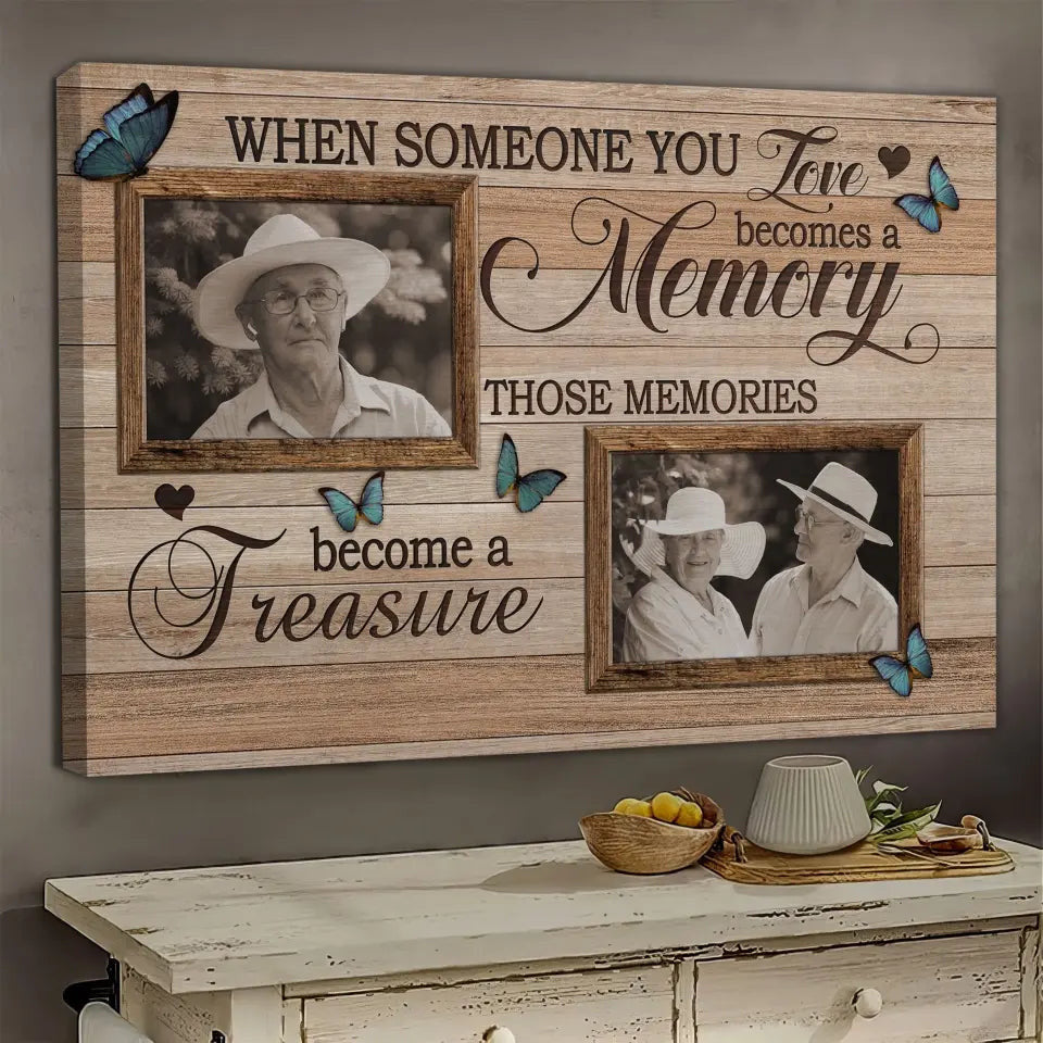 Personalized Canvas Prints, Custom Photo, Memorial Gifts, Bereavement Gifts, Remembrance Gifts, When Someone You Love Becomes A Memory Canvas
