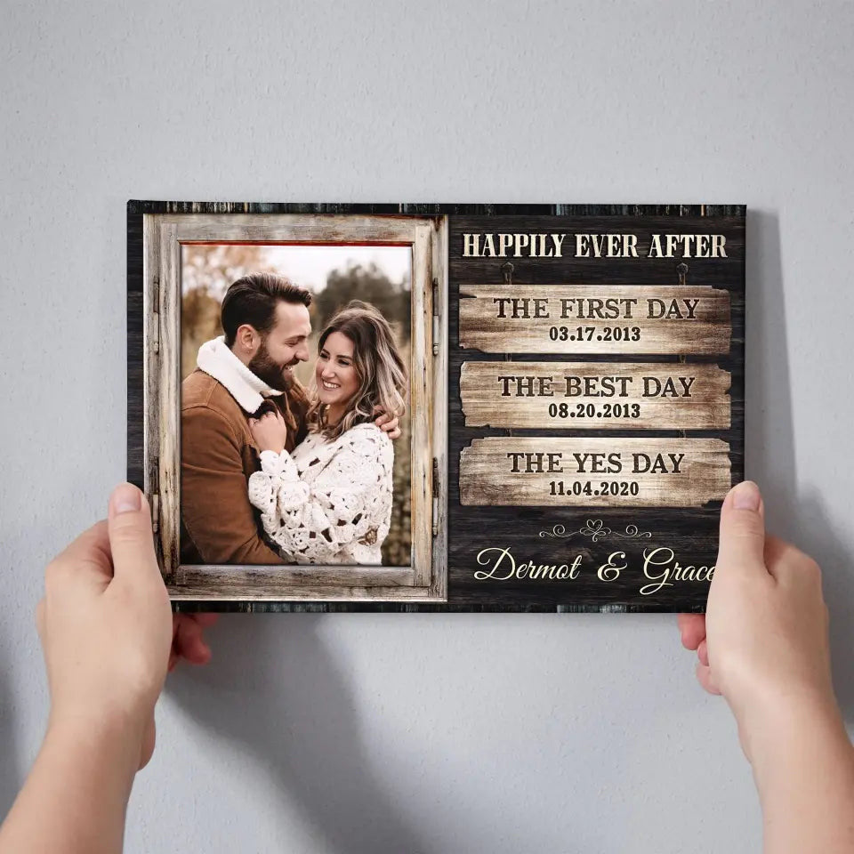 Personalized Canvas Prints, Custom Photo, Couple Gifts, Anniversary Gifts, Wife Husband Couple Best Anniversary Meaningful Canvas