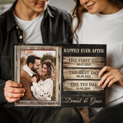 Personalized Canvas Prints, Custom Photo, Couple Gifts, Anniversary Gifts, Wife Husband Couple Best Anniversary Meaningful Canvas