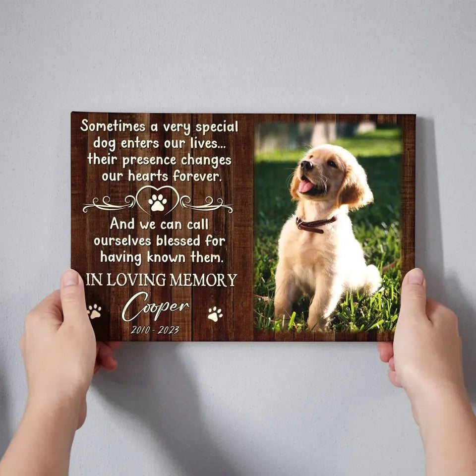 Personalized Canvas Prints, Custom Photos, Dog Memorial Gifts, Pet Memorial Gifts, Remembrance Gifts, Sometimes A Very Special Dog Canvas