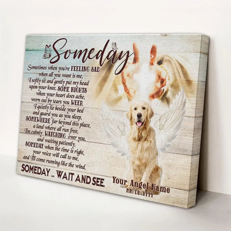 Personalized Photo Canvas Prints, Dog Loss Gifts, Pet Memorial Gifts, Dog Sympathy, Someday Canvas