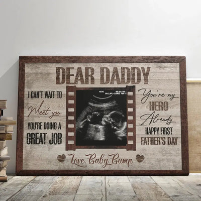 Gift For Expecting Dad Custom Father’s Day Gift For Dad To Be Canvas Print Canvas