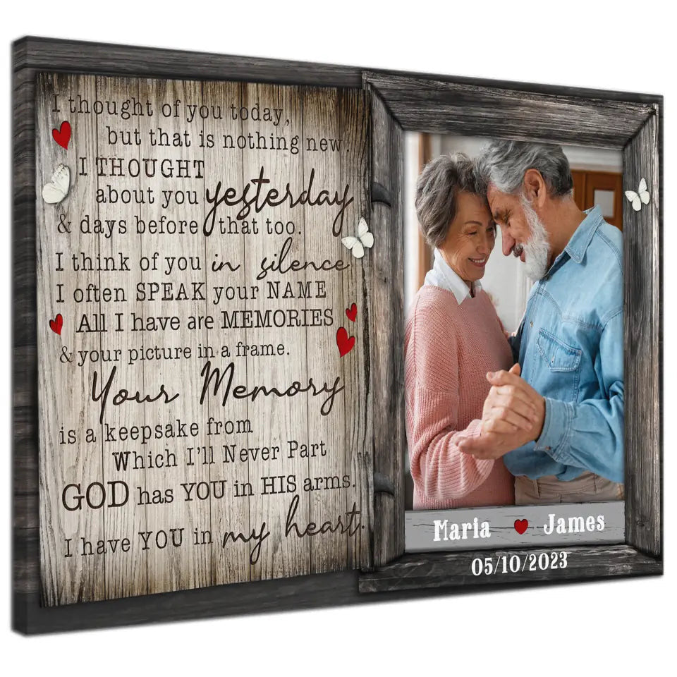 Personalized Canvas Prints, Mom Loss, Dad Loss, Remembrance Gift, Memorial Keepsake Canvas