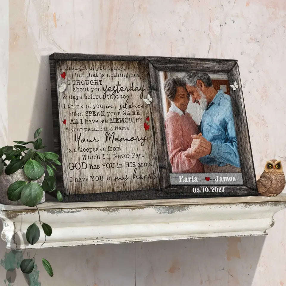 Personalized Canvas Prints, Mom Loss, Dad Loss, Remembrance Gift, Memorial Keepsake Canvas