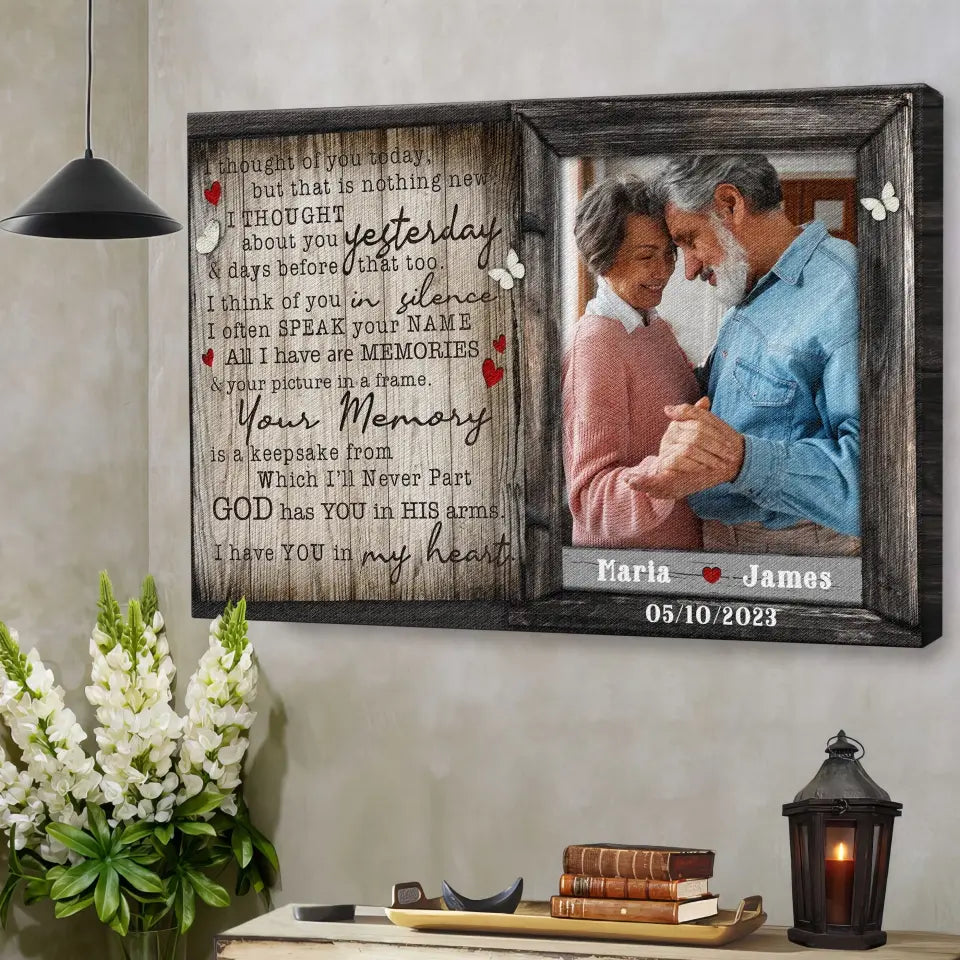 Personalized Canvas Prints, Mom Loss, Dad Loss, Remembrance Gift, Memorial Keepsake Canvas