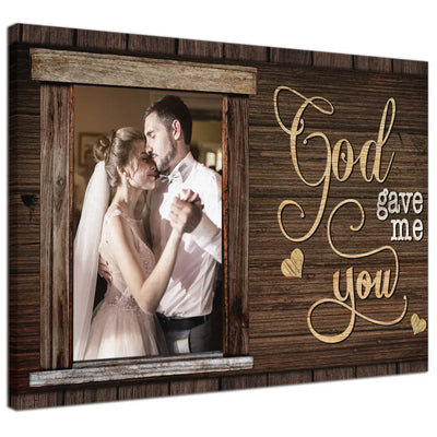 Photo Canvas For Couples, Wedding Gift, Anniversary Gift, Personalized Engagement Frame Canvas
