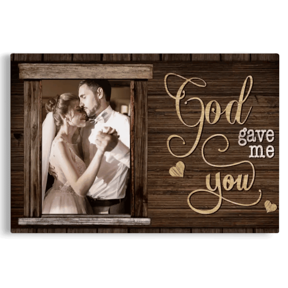 Photo Canvas For Couples, Wedding Gift, Anniversary Gift, Personalized Engagement Frame Canvas