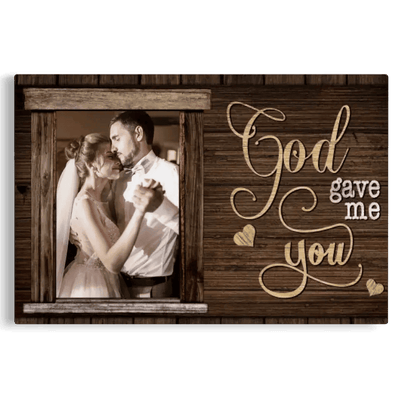 Photo Canvas For Couples, Wedding Gift, Anniversary Gift, Personalized Engagement Frame Canvas