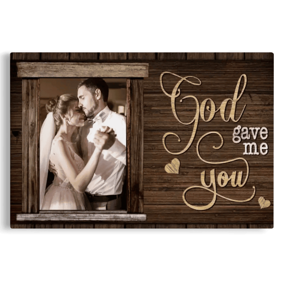 Photo Canvas For Couples, Wedding Gift, Anniversary Gift, Personalized Engagement Frame Canvas