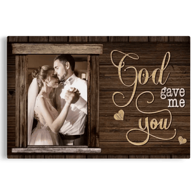 Photo Canvas For Couples, Wedding Gift, Anniversary Gift, Personalized Engagement Frame Canvas