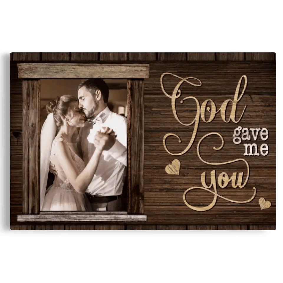 Photo Canvas For Couples, Wedding Gift, Anniversary Gift, Personalized Engagement Frame Canvas
