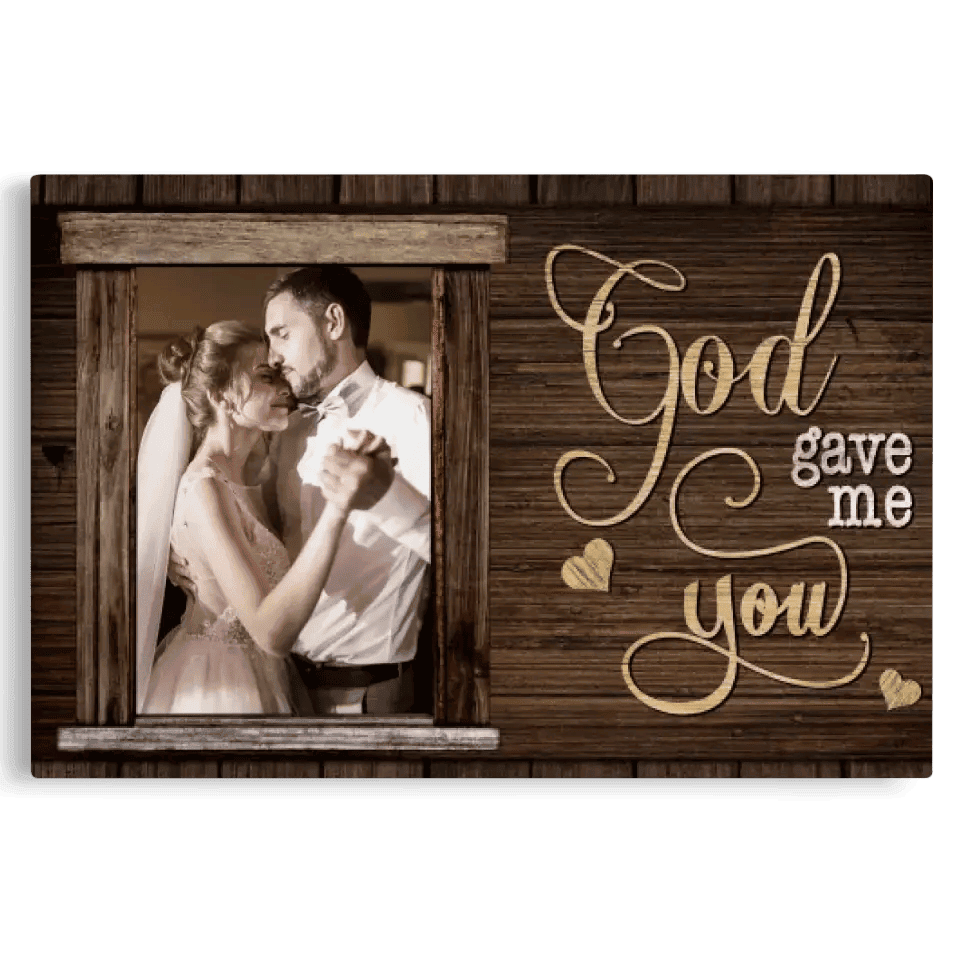 Photo Canvas For Couples, Wedding Gift, Anniversary Gift, Personalized Engagement Frame Canvas