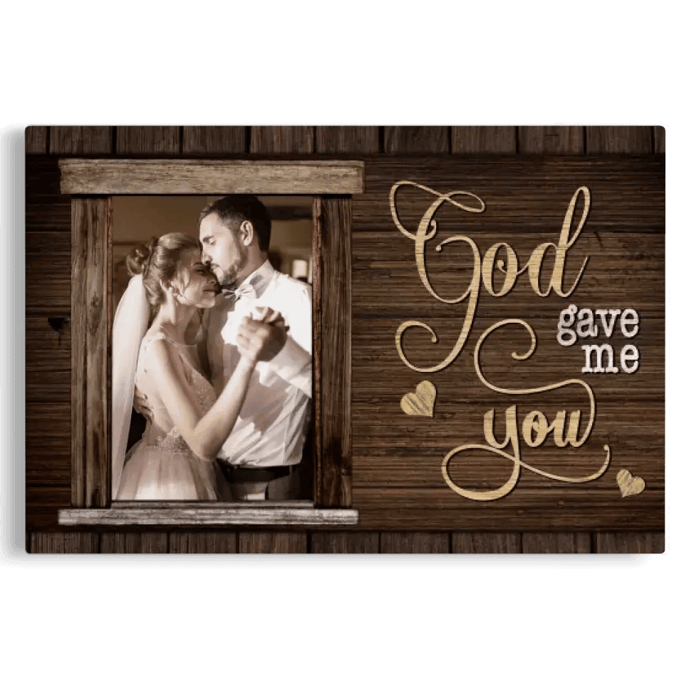 Photo Canvas For Couples, Wedding Gift, Anniversary Gift, Personalized Engagement Frame Canvas