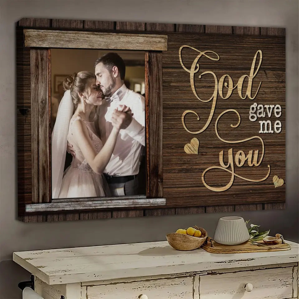Photo Canvas For Couples, Wedding Gift, Anniversary Gift, Personalized Engagement Frame Canvas