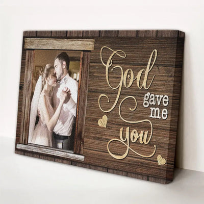 Photo Canvas For Couples, Wedding Gift, Anniversary Gift, Personalized Engagement Frame Canvas