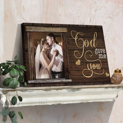 Photo Canvas For Couples, Wedding Gift, Anniversary Gift, Personalized Engagement Frame Canvas