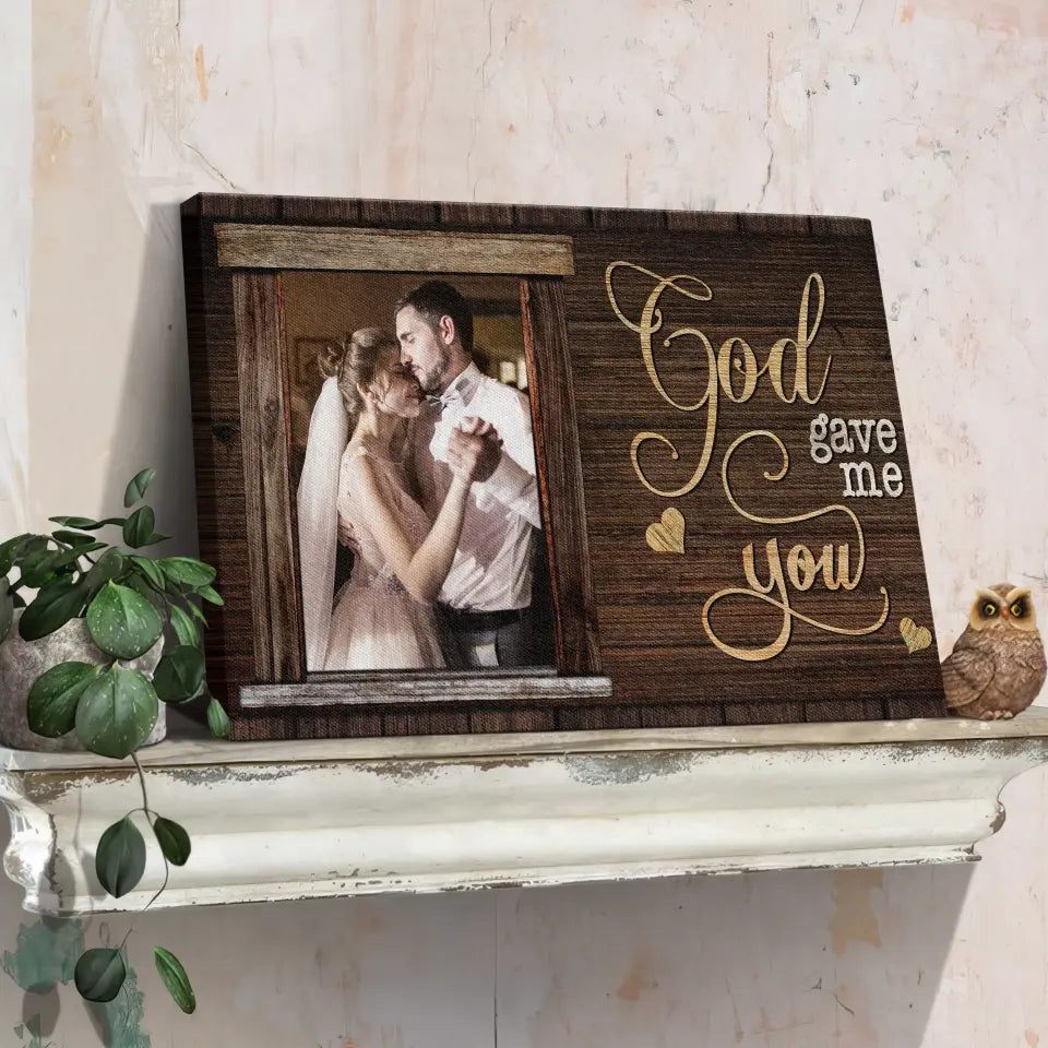 Photo Canvas For Couples, Wedding Gift, Anniversary Gift, Personalized Engagement Frame Canvas