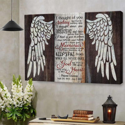 Canvas Prints From Photos, Personalized Canvas, Sympathy Gift, Memorial Gift With Wings Canvas