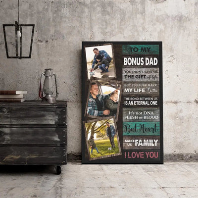 Personalized Canvas Prints Custom Photo, Gifts For Dad, Best Father Day Gifts, Bonus Dad Gifts, Dad Collage Picture Frame Canvas