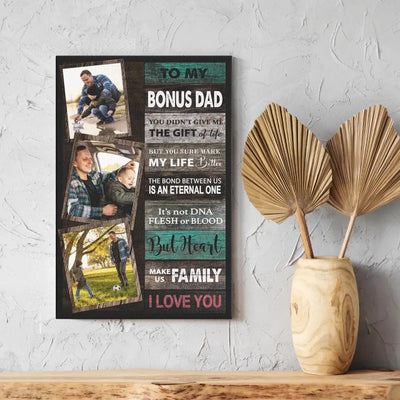 Personalized Canvas Prints Custom Photo, Gifts For Dad, Best Father Day Gifts, Bonus Dad Gifts, Dad Collage Picture Frame Canvas