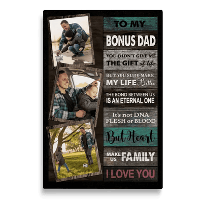 Personalized Canvas Prints Custom Photo, Gifts For Dad, Best Father Day Gifts, Bonus Dad Gifts, Dad Collage Picture Frame Canvas