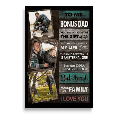 Personalized Canvas Prints Custom Photo, Gifts For Dad, Best Father Day Gifts, Bonus Dad Gifts, Dad Collage Picture Frame Canvas