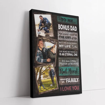 Personalized Canvas Prints Custom Photo, Gifts For Dad, Best Father Day Gifts, Bonus Dad Gifts, Dad Collage Picture Frame Canvas