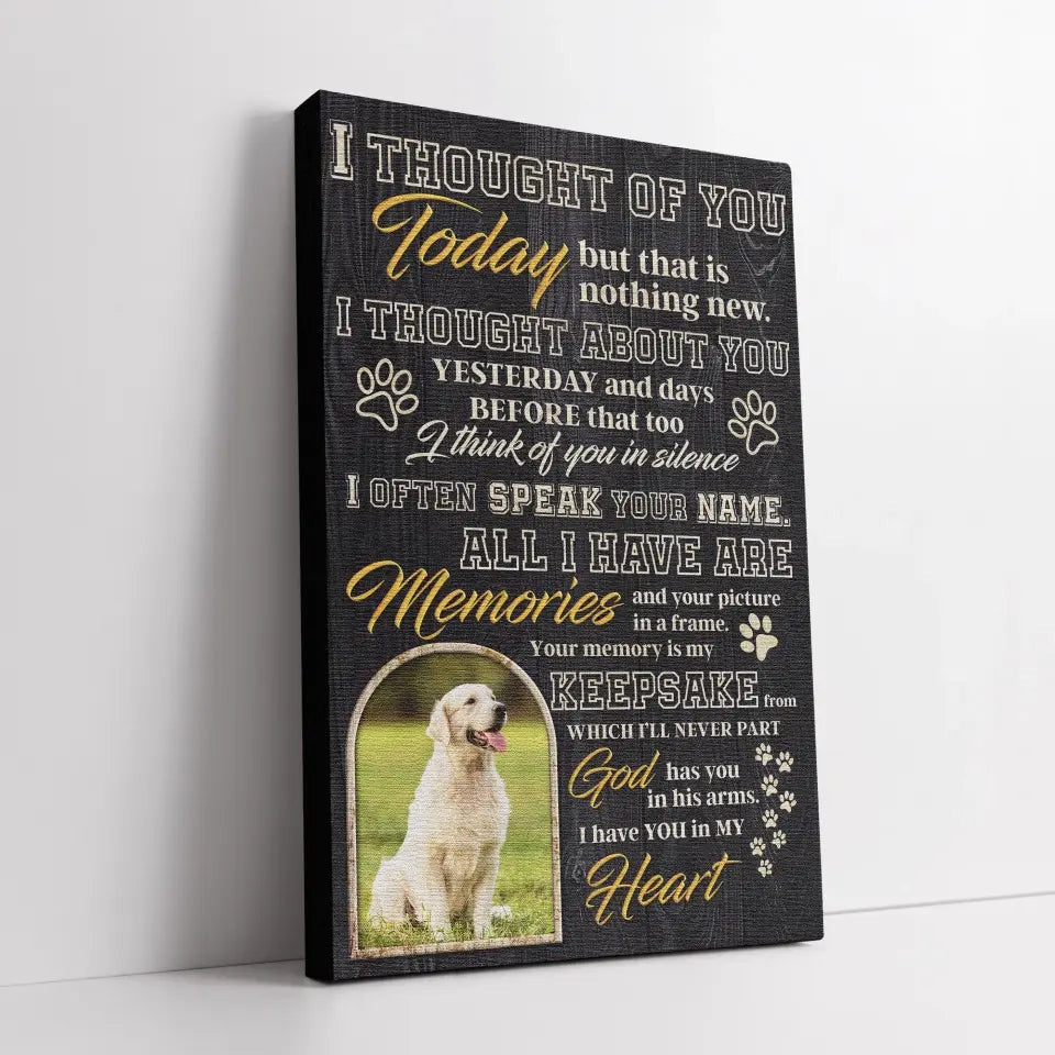 Personalized Canvas Prints, Custom Photo, Dog Remembrance, Gift Sympathy, Pet Memorial Canvas