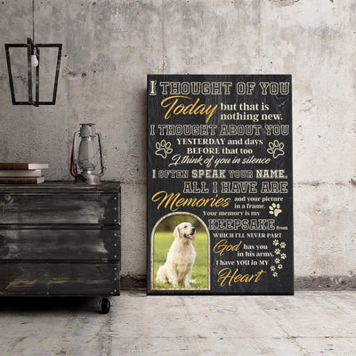 Personalized Canvas Prints, Custom Photo, Dog Remembrance, Gift Sympathy, Pet Memorial Canvas