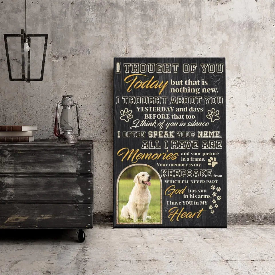 Personalized Canvas Prints, Custom Photo, Dog Remembrance, Gift Sympathy, Pet Memorial Canvas