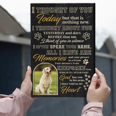 Personalized Canvas Prints, Custom Photo, Dog Remembrance, Gift Sympathy, Pet Memorial Canvas