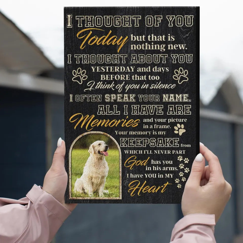 Personalized Canvas Prints, Custom Photo, Dog Remembrance, Gift Sympathy, Pet Memorial Canvas