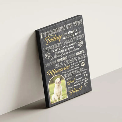 Personalized Canvas Prints, Custom Photo, Dog Remembrance, Gift Sympathy, Pet Memorial Canvas