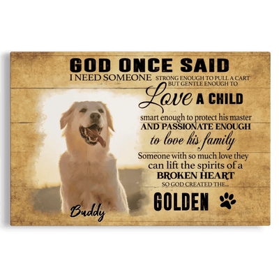 Customized Photo Memorial Dog Gifts For Pet Loss Canvas