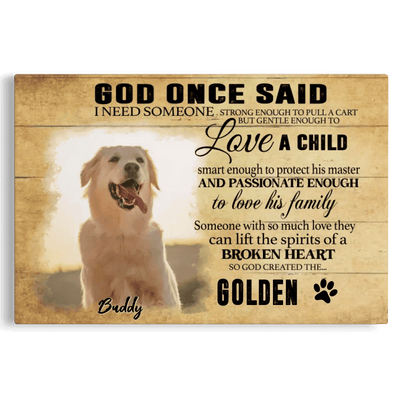 Customized Photo Memorial Dog Gifts For Pet Loss Canvas