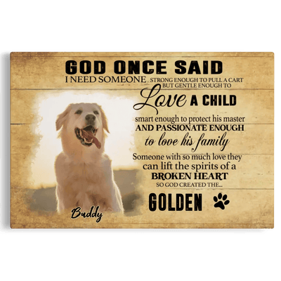 Customized Photo Memorial Dog Gifts For Pet Loss Canvas