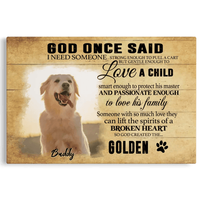 Customized Photo Memorial Dog Gifts For Pet Loss Canvas