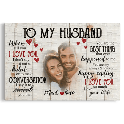 Customized Anniversary Gifts For Husband Canvas