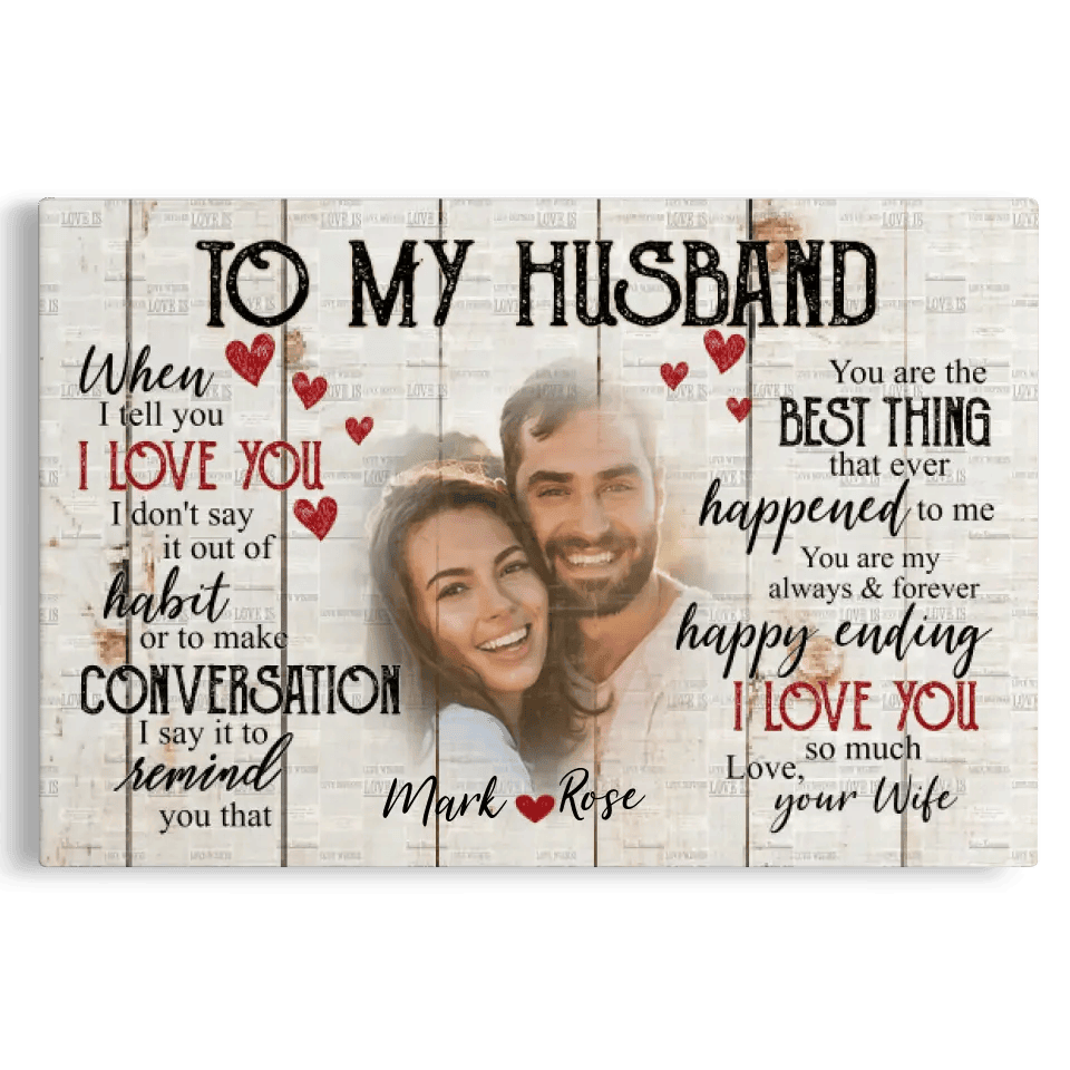Customized Anniversary Gifts For Husband Canvas