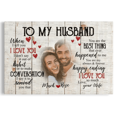 Customized Anniversary Gifts For Husband Canvas