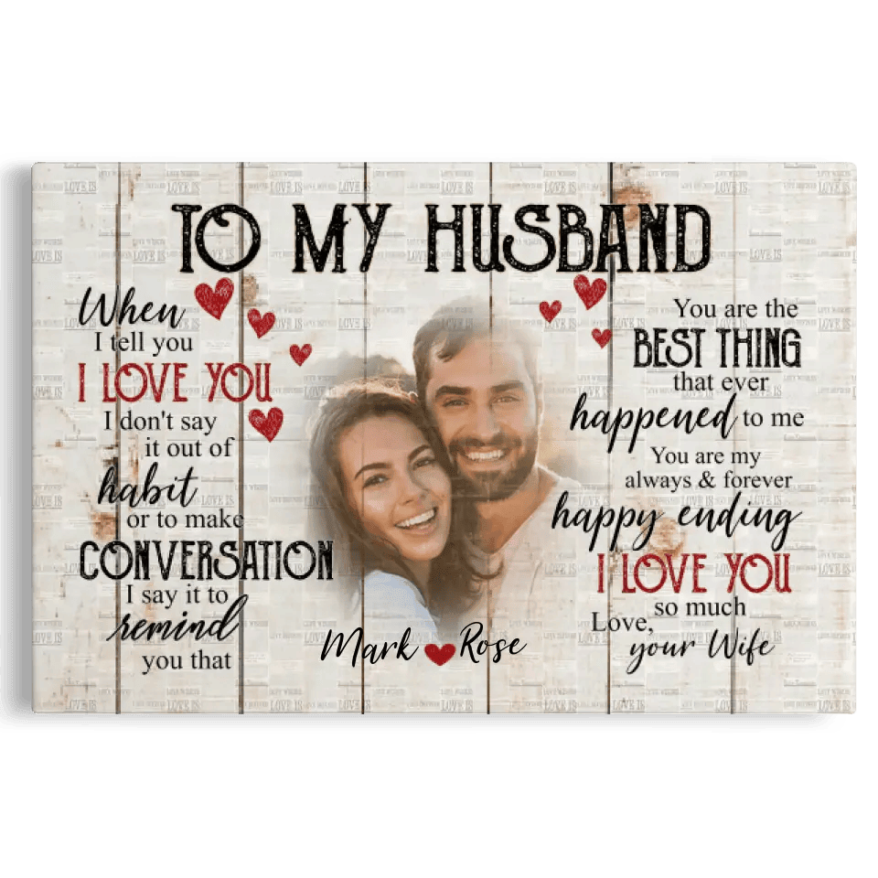 Customized Anniversary Gifts For Husband Canvas