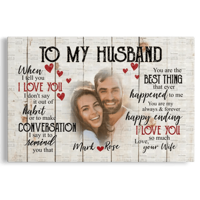 Customized Anniversary Gifts For Husband Canvas