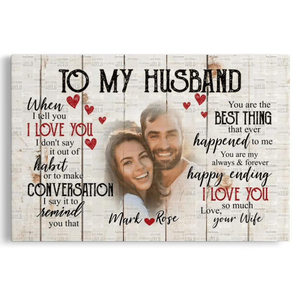 Customized Anniversary Gifts For Husband Canvas