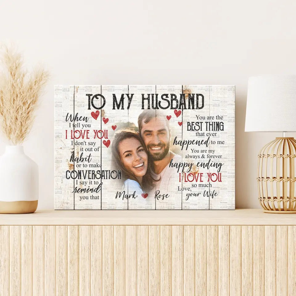 Customized Anniversary Gifts For Husband Canvas