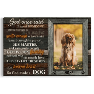 Customized Photo Sympathy Gifts For Memorial Dog Loss Canvas