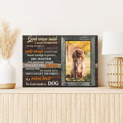 Customized Photo Sympathy Gifts For Memorial Dog Loss Canvas