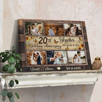 Personalized Canvas Prints, Custom Photos, Couple Gifts, Anniversary Gifts, 20th Anniversary Photo Gift Together We Have It All Canvas