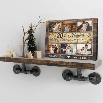 Personalized Canvas Prints, Custom Photos, Couple Gifts, Anniversary Gifts, 20th Anniversary Photo Gift Together We Have It All Canvas