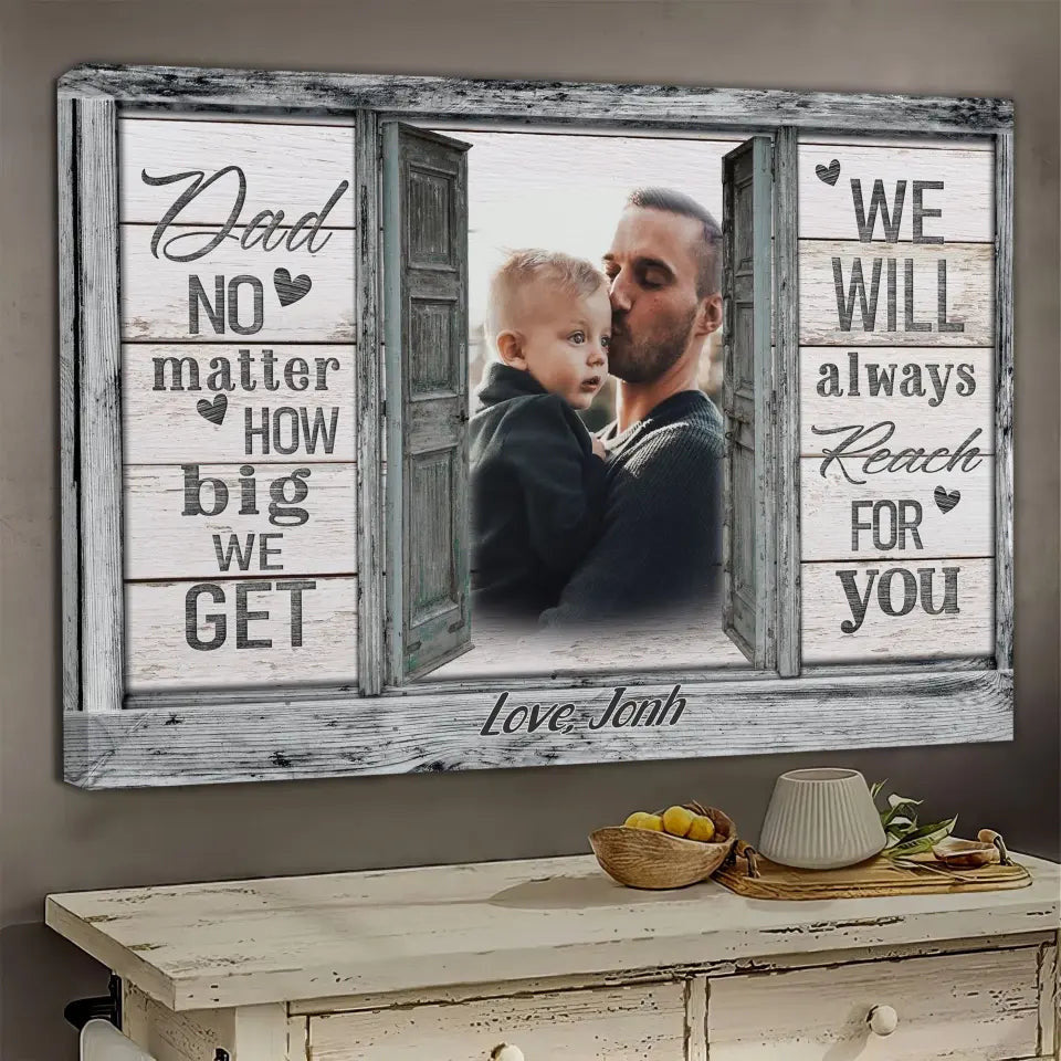 Personalized Photo Gift For Dad Having You As Their Daddy Canvas